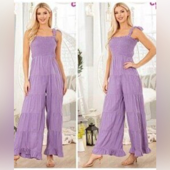 HEIMISH USA Pants - Heimish USA Wide Ruffle Leg Jumpsuit